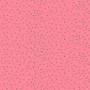 Micro Dots // Kelly Green on Papaya 