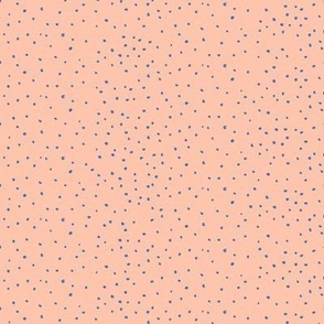 Micro Dots // Neon Periwinkle on Peachy