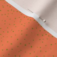 Micro Dots // Apple Green on Persimmon 