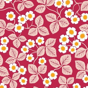 Cinquefoil flowers - Large Scale - Viva Magenta Pale Dogwood Pantone 2023 - Floral Flowers bb2649