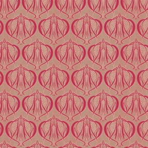 Pomegranate Deco- "Viva Magenta" (medium scale)