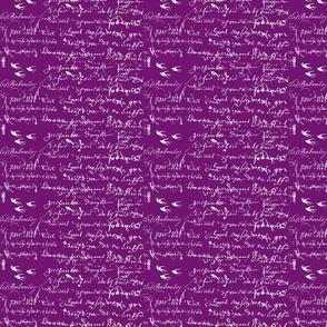 French Script Bold, Purple Grapes