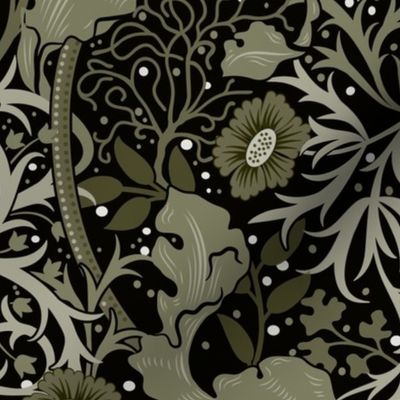 SEAWEED IN SEA URCHIN (Modern Vintage Style) - WILLIAM MORRIS