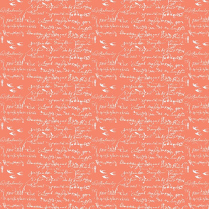 French Script Bold, Deep Peach