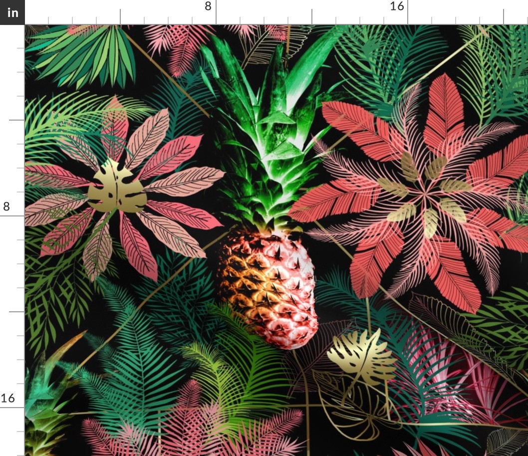 Rose Gold Tropical Escape (large scale) 