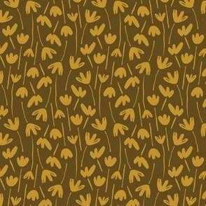 Flower Field {on Otter Brown}