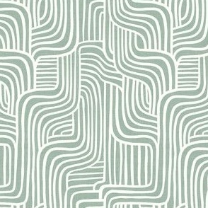 Modern Maze Mudcloth in sage - small repeat