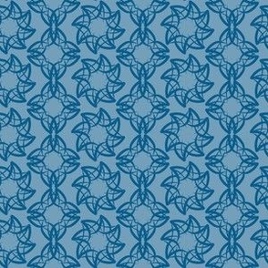 Serenity - Pinwheels - Slate Blue, French Blue- 739fba, 095d8b