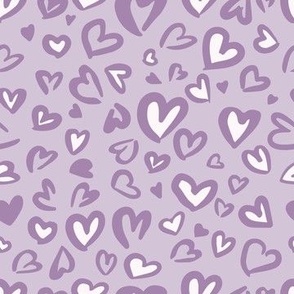 (S Scale) Heart Shaped Animal Print in Dusty Light Purple
