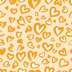 (S Scale) Heart Shaped Animal Print in Dusty Light Yellow