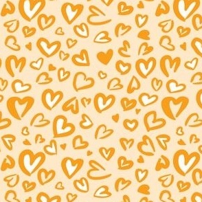 (XS Scale) Heart Shaped Animal Print in Dusty Light Yellow