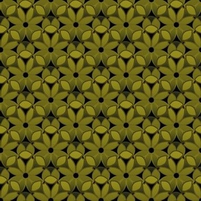 Serenity - Scalloped Flowers - Olive - 8d871f