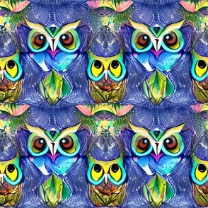 Abstract Cute Owls