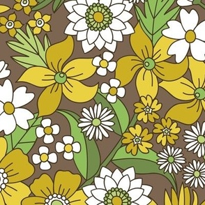Groovy Meadows (Brown & Yellow)