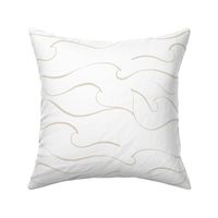MEDIUM - Matisse line art Sea Waves 4. Sand on White