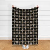 Harlequin Squares Black, Tan, Taupe-5748