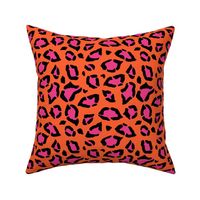 Leopard Print Pink on Orange