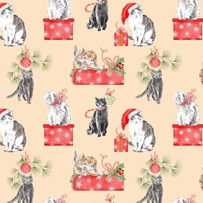 favorite things meowy christmas cats natural medium scale