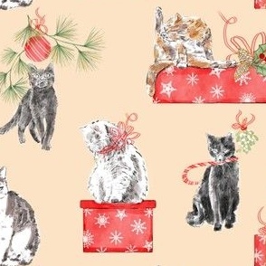 favorite things meowy christmas cats natural small scale