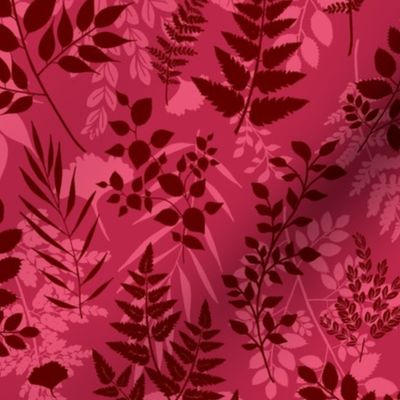 Falling Foliage in Shades of Viva Magenta