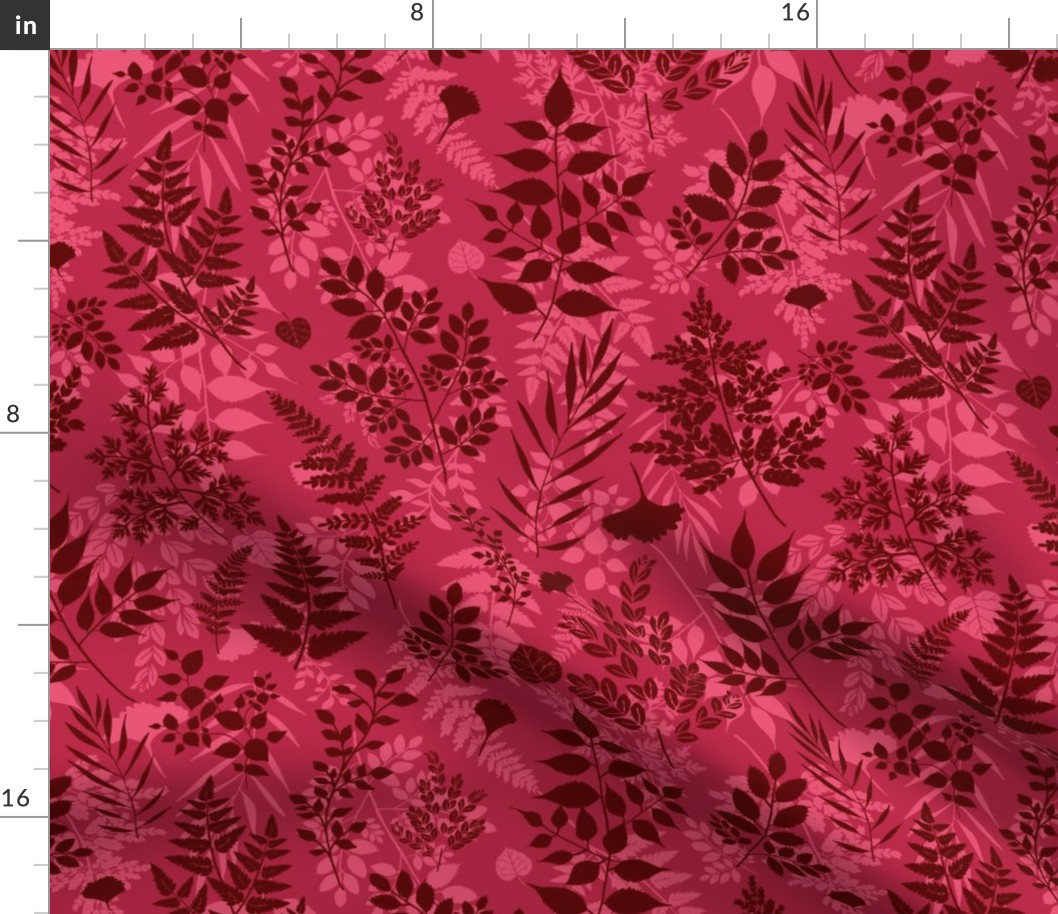 Falling Foliage in Shades of Viva Magenta