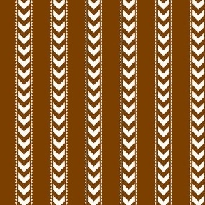 Angles Ticking Stripe - White Chocolate Brown