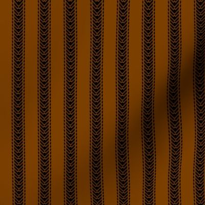 Collar Ticking Stripe - Black Chocolate Brown