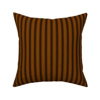 Collar Ticking Stripe - Black Chocolate Brown