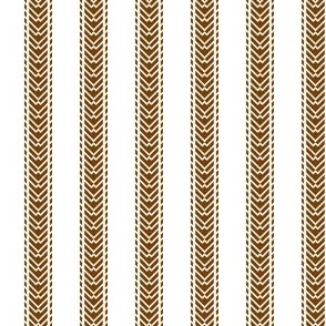 Collar Ticking Stripe - Chocolate Brown