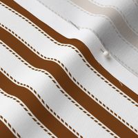 Dash Ticking Stripe - Chocolate Brown