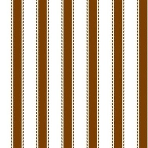 Dash Ticking Stripe - Chocolate Brown