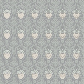 strawberry fields damask neutral colors | small
