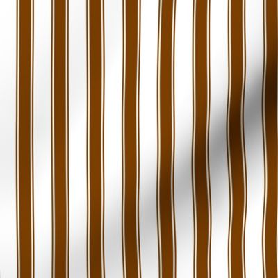 Solid Ticking Stripe - Chocolate Brown