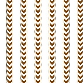 Angles Ticking Stripe - Chocolate Brown