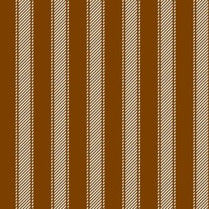 Streak Ticking Stripe - White Chocolate Brown