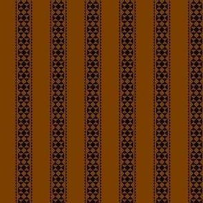 Triangle Ticking Stripe - Black Chocolate Brown