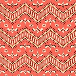 Sprouting Chevron - Coral