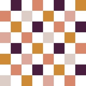 small checkerboard: elderberry, lilac kiss, rosy cheeks, moonbeam, carrot cake, honey yellow