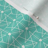 This Way and That Geometric Aqua Ivory Small Scale