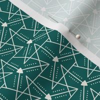 This Way and That Geometric Teal Ivory Small Scale