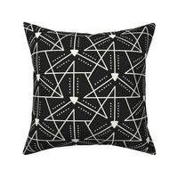 This Way and That Geometric Black Ivory Large Scale