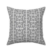Block Print with Butterfly Pattern in  Gray,  Mini,  20 