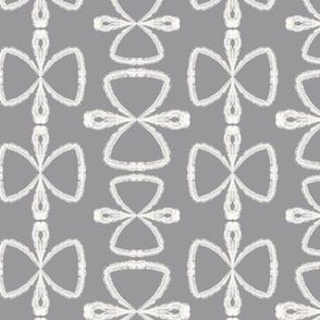 Block Print with Butterfly Pattern in  Gray,  Mini,  20 