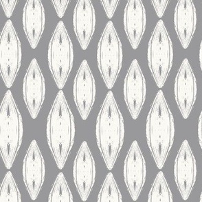  Oval  Block Print in Gray, 50