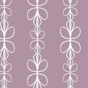  Flower Stripes in Dusty Lavender, 25