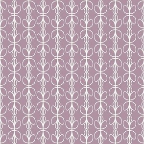 Mini Flowers Stripes in Dusty Lavender for Scandi or Midcentury Decor, 20