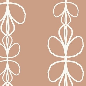 Flower Stripes in Sand for Scandi Decor, 45 