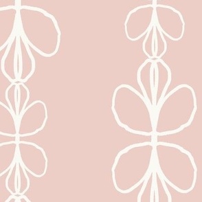 Flower Stripes in Blush for Scandi Decor, 45 