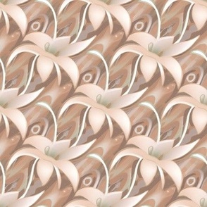 Oil-Painted Lilies in Terra Cotta and Blush