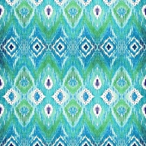 Ikat_ green turquoise teal